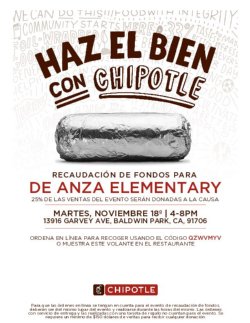 CHIPOTLE FLYER IN SPANISH